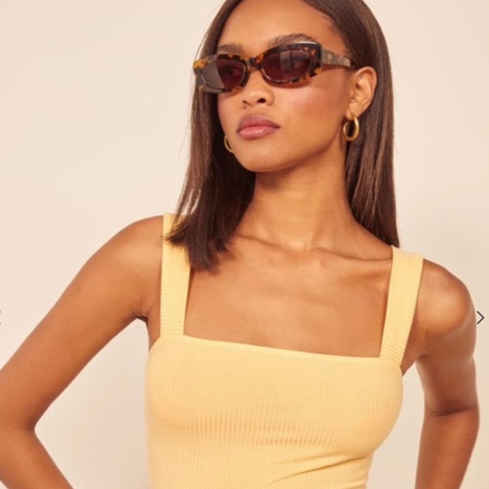 Reformation Canyon top yellow，size XS